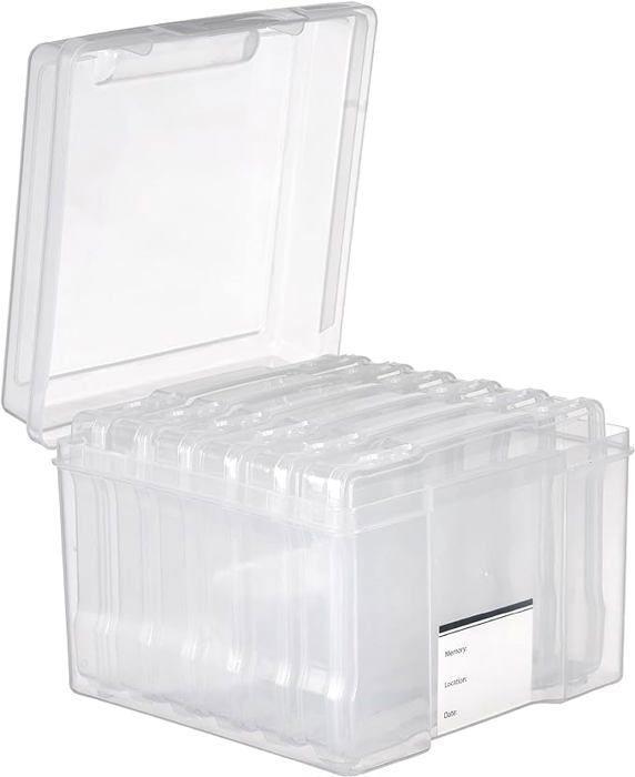 Boîte de Rangement - MATANA - Organisateur de Photos - 600 Photos 5R - Étiquettes Incluses - Polyvalente