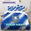 Custom Name Sheffield Wednesday Pattern Bedding Quilt Set  Home Decoration  Gift (1 * Duvet Cover + 2 * Pillowcase  Without Core)