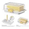 1pc Novelty Plastic Butter Dish with Cutter and Spoon - Food-Grade Freezer-Safe Unbreakable Cheese Keeper Multifunctional Butter