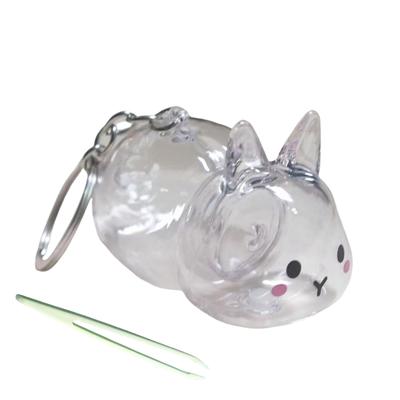 Plastic Rabbit Hair Storage Pendant Spacious Clear Bunnies Furs Collector Container For Pet Memorabilia And Small Items