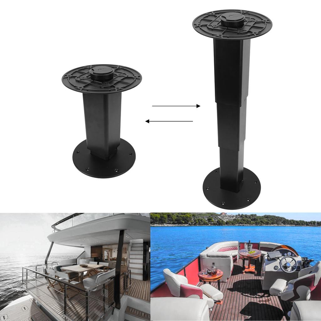 Table Pedestal Stand Base 310mm to 710mm Adjustable Aluminum Alloy Table Pedestal Stand for RV Camper Caravan Boat Yacht