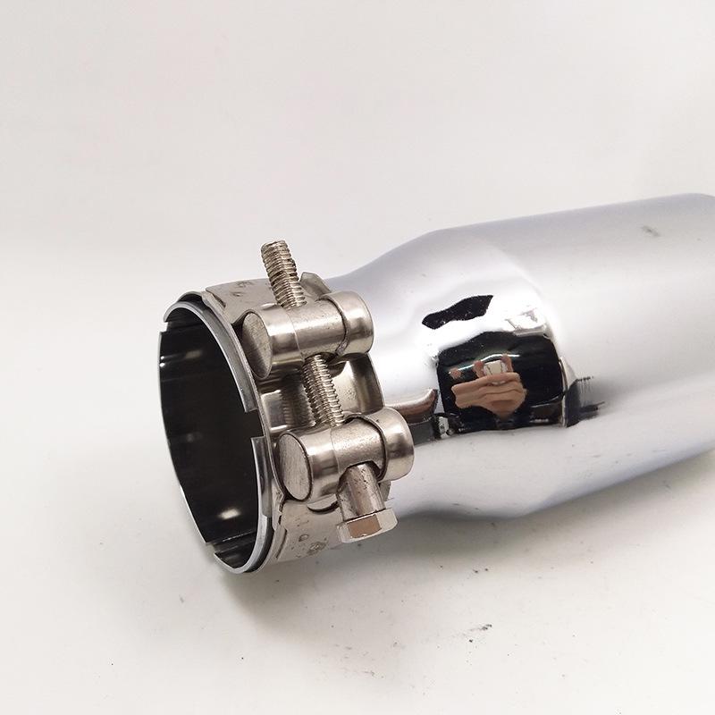 Compass Stainless Steel 201 Silver Electroplated Exhaust Tailpipe Muffler