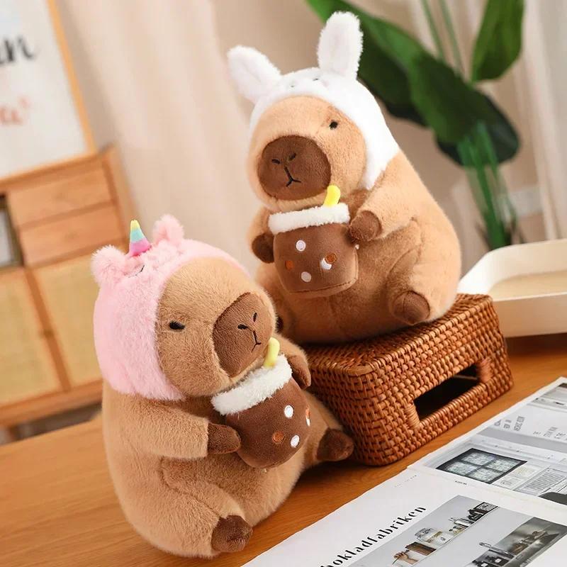 Kawaii Anime Capybara Brot Plüschtier Kreative Stofftiere Capybara Toast Puppe Kinder Geburtstagsspielzeug Freundin Süßes Geschenk