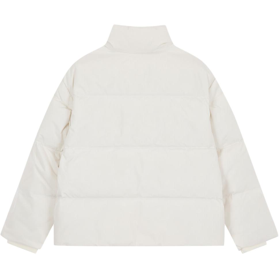Calvin Klein Minimalist Comfortable Versatile Casual Short Stand Collar Korean Style Down Jacket Women Jacket White J224676YBI