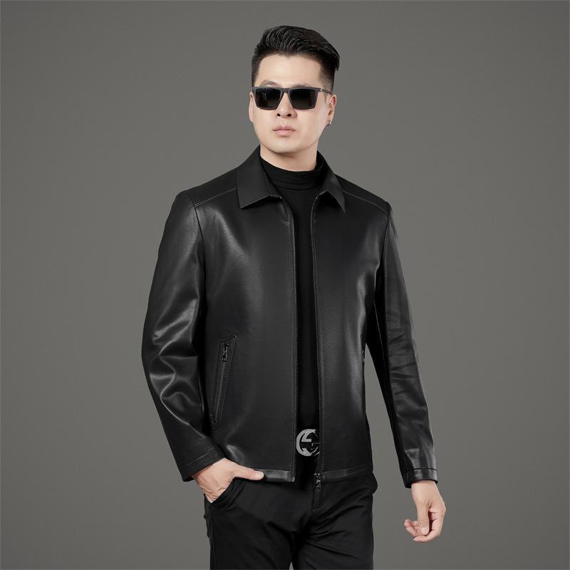 

Осенние и зимние куртки из натуральной кожи для мужчин, новые деловые повседневные, высококлассные, модные ветрозащитные кожаные куртки 5XL