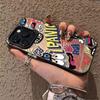 Surprising graffiti iPhone 18 Pro Max phone case, 16 Plus drop-proof, compatible with iPhone 14, creative and trendy.