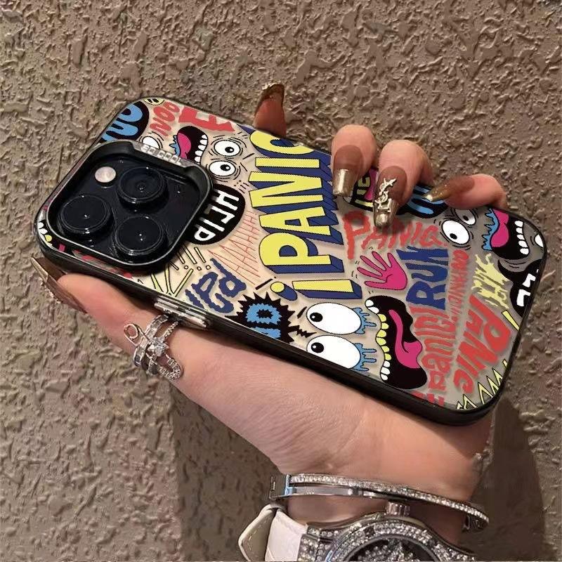 Surprising graffiti iPhone 18 Pro Max phone case, 16 Plus drop-proof, compatible with iPhone 14, creative and trendy.