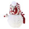 Cartoon Scarf and Hat Snowman Figurine Plush Toy Cartoon Festival Snowman Stuffed Dolls Winter Christmas Desktop Decors