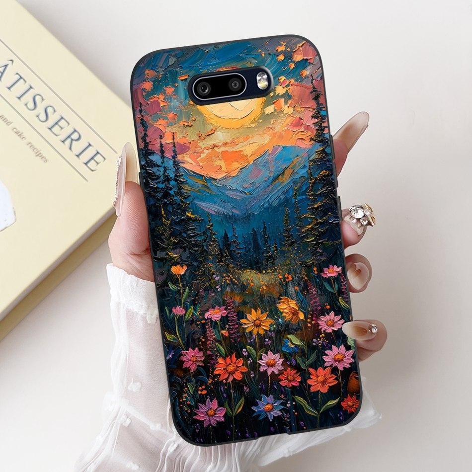 Per LG V50S ThinQ / V50 ThinQ 5G Nuova Carina Custodia per Telefono Floreale a Cartoni Animati Per LG V50 V50S ThinQ Custodia Morbida in Silicone Nero