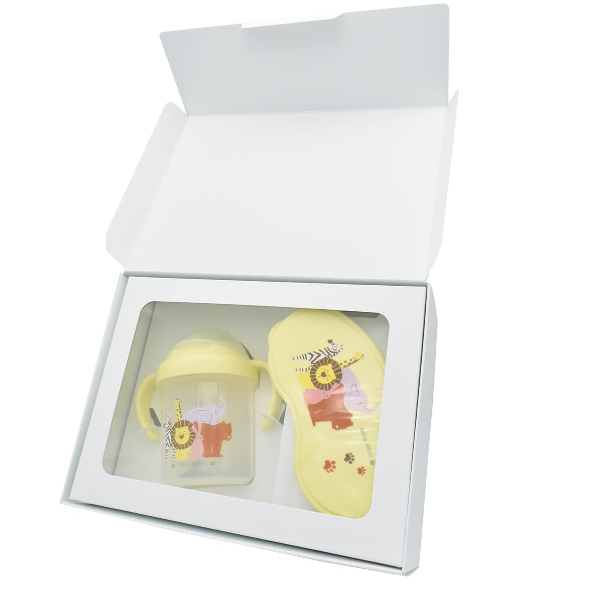

Onishi Masaru Gift Set (Straw Mug and Baby Food Dishes) Animal Series Size: Approx. W23.7 D8 H17.3 YUF-2100