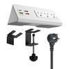 Desk Edges Mounted Power Strips with USB C Fast Charging Port and 3AC Outlets for Office Hotel Dormitory Use
