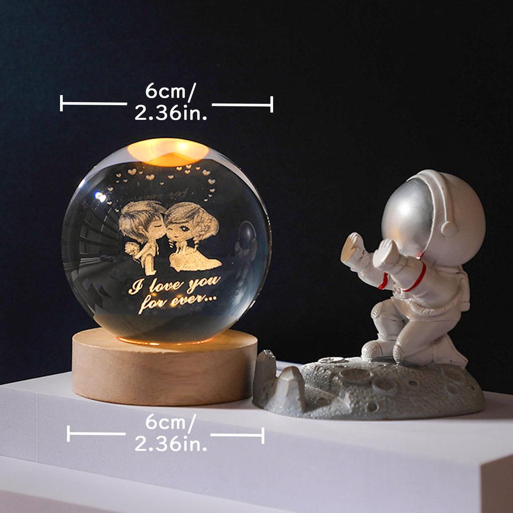 Kertari 60mm Crystal Ball A popular and stylish decorative item for and other special Perfect for and other Features an LED light base for indirect