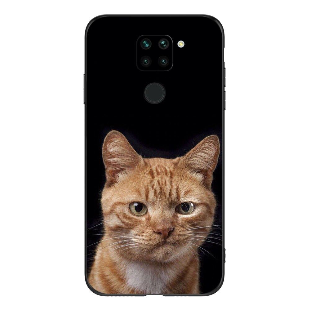 For Xiaomi Redmi Note 9 Global Phone Back Cover  Black Tpu Case Lion Wolf Tiger Dragon