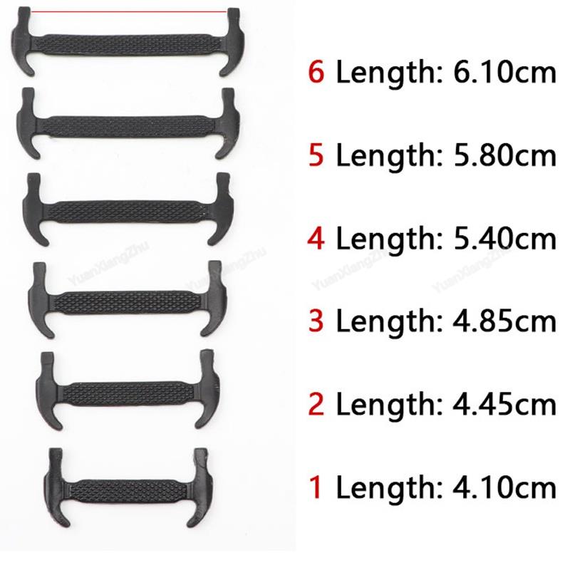 12Pcs Stretch Silicone Shoelaces No Tie Shoe Laces Elastic Laces Sneakers Kids Adult Rubber Shoelace One Size Fits All Shoes