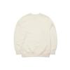 MLB Base Logo Sweatshirts Unisex Cream Crew Neck Moderate Plus Size 3AMTB0221-50CRS
