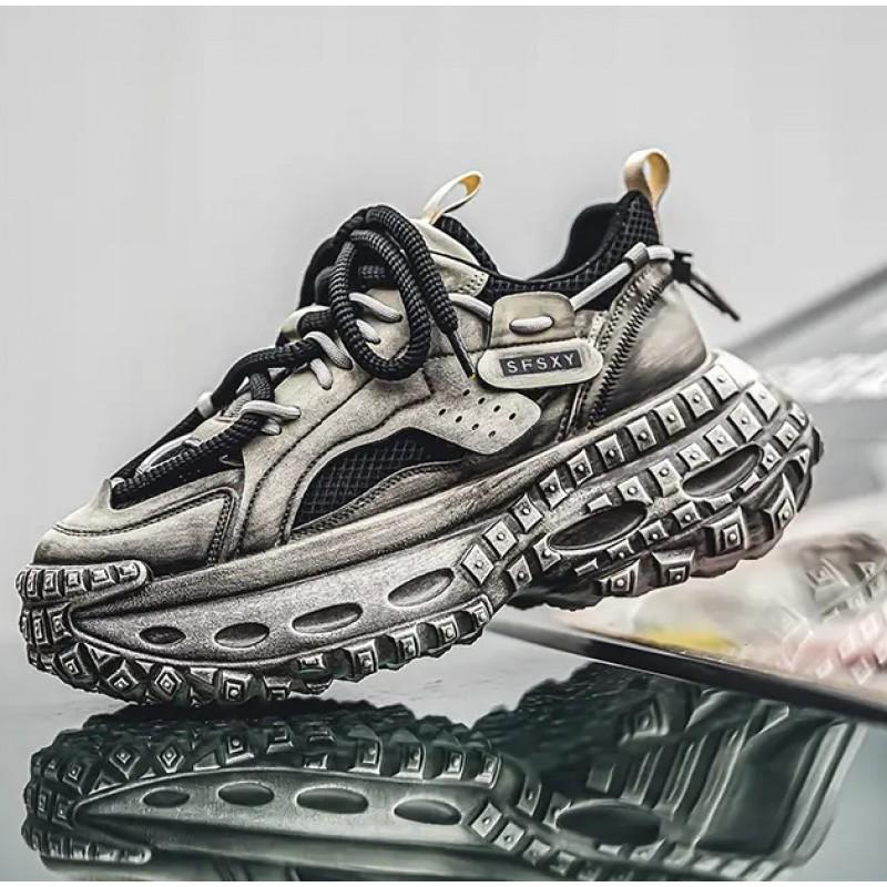 Internetberühmt Beliebt Herrenschuhe Trendige Marken Nische Vielseitig Freizeit Laufen Sport Reifensohlen Dick Höhe Steigernd Vater
