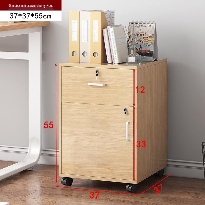 Office Mobile Filing Cabinet with Lock, Wheels, and Drawers
