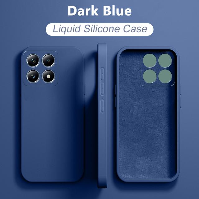 

Жидкий силиконовый чехол для телефона XiaoMi 14T 14 T Pro XiaoMi 14T Модный мягкий чехол Жидкий силиконовый чехол Глобальная версия XiaoMi 14T Pro синий