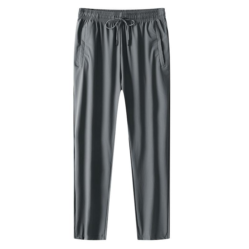 Summer Men's Ice Silk Pants, Sporty Thin Casual Loose Pants