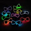 Men Glowing Bow Tie EL Wire Neon LED Luminous Party Haloween Christmas Luminous Light Up Decoration Bar Club Stage Prop Clothing