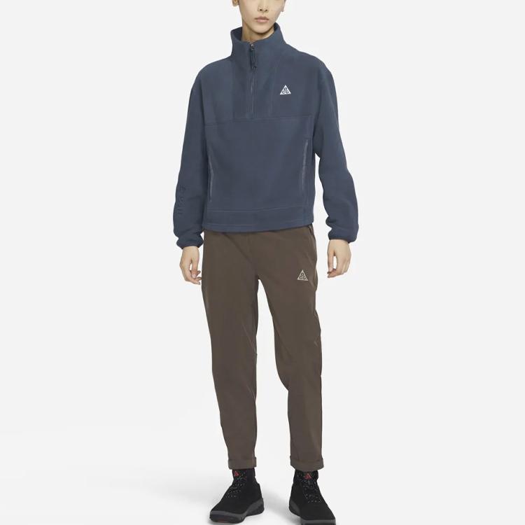 Nike ACG Retro Sportlich Lässig Reißverschluss Stehkragen Halbreißverschluss Sweatshirt Damen Sweatshirt Blau DB1154-437