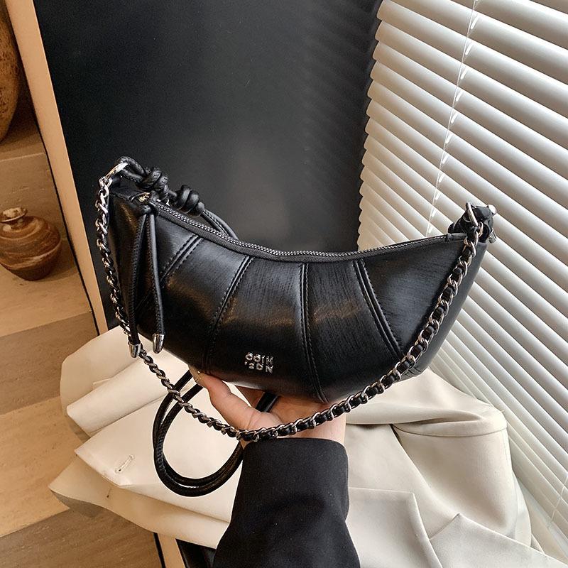 

Premium sense bag women s large-capacity new spring and summer shoulder crossbody croissant bag casual dumpling bag чёрный