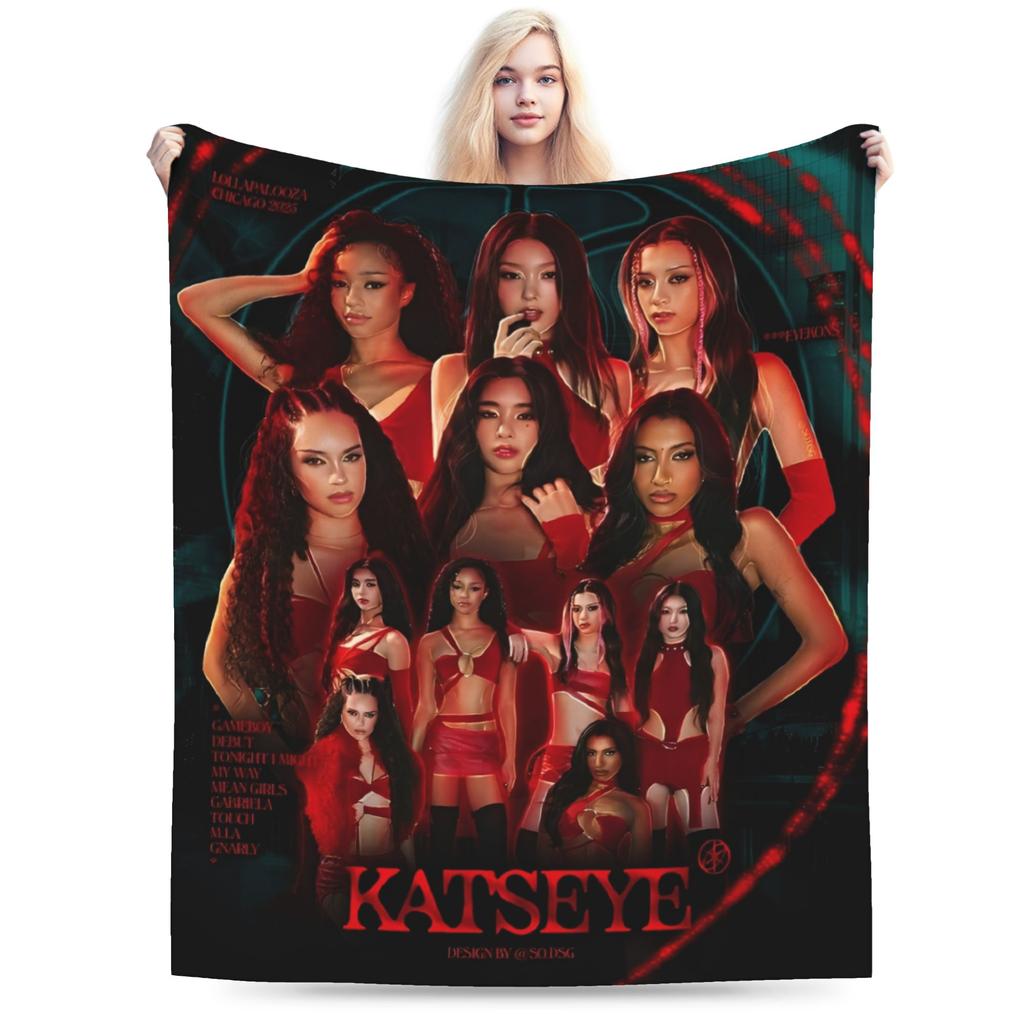 Katseye kpop k-pop girl Blanket Soft Fleece Novelty Gift Throw Blankets Bedspreads