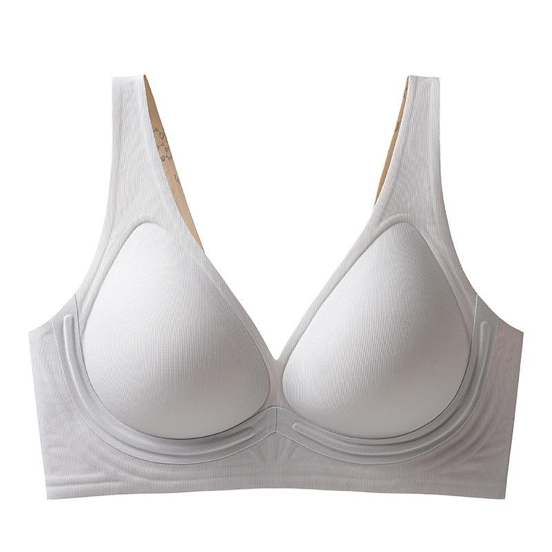 

Winter new product seamless deep V gathering soft support underwear semi-fixed lower circumference cartilage anti-sagging steel ring bra M 34/75ABC