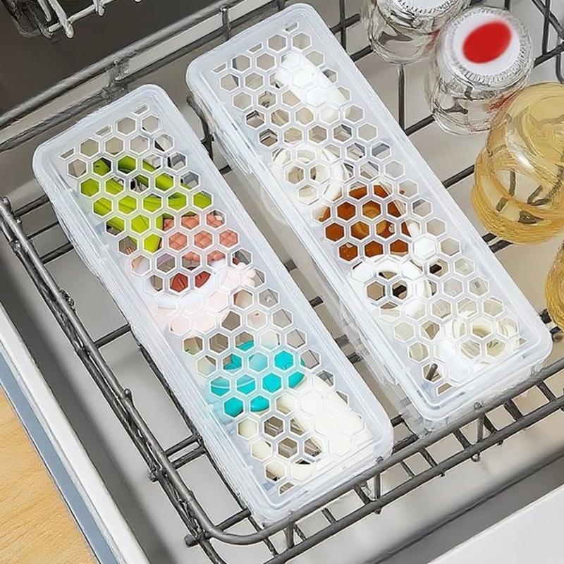 Dishwasher Cutlery Knife And Fork Chopsticks Cleaning Storage Box Double-Sided Hollow Pacifier Chopsticks Spoon Cleaning Box