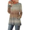 Womens Sweaters Crewneck Long Sleeve Shirts With Pockets Fall Outfits  Fashion Winter Clothing Side Slit