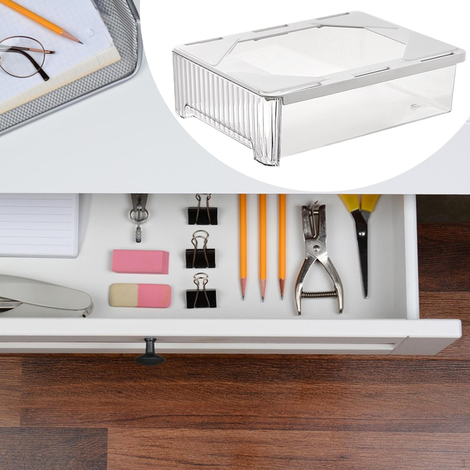 

under Desk Drawer Organizer No Drill Space Saving Tray Pull Out Table for Pencil L
