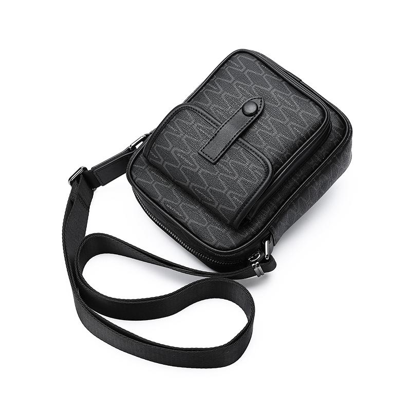 New JAGUAR Artificial Leather Crossbody Bag, Shoulder Bag Men's Black JM1221601113