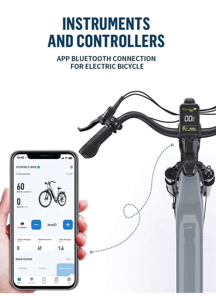 ONESPORT OT05 Pro Electric Bike, 250W Motor, 36V 22.5Ah Battery, 700*50C Tires, 25km/h Max Speed