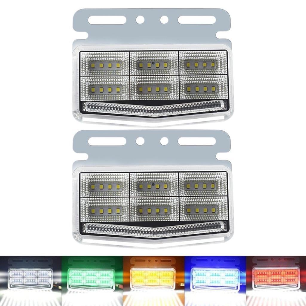 DaishiDai 4 Side Glow LED Marker Lamp Side Marker Set of 2 Super Bright