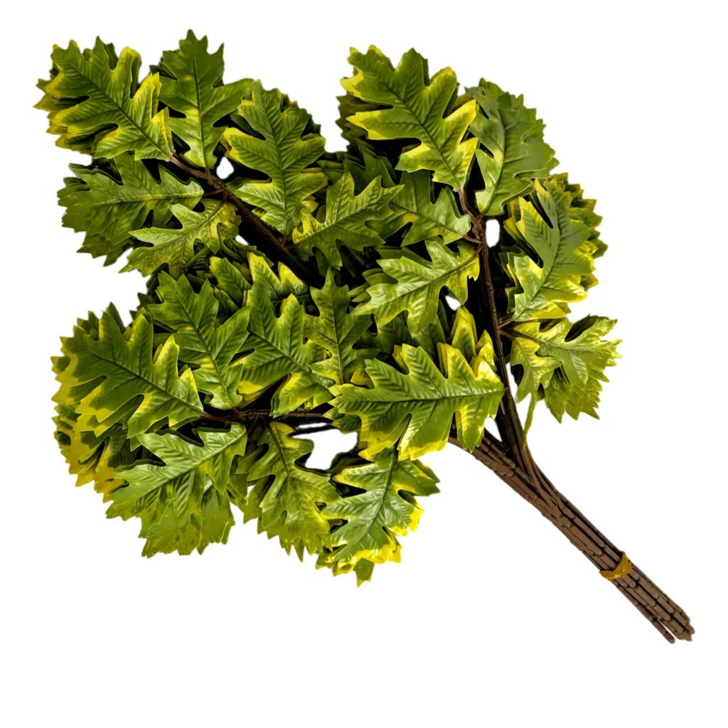 12pcs Artificial Maple Leaf Branch Waterproof Greenery Plants Foliage for Landscape Tree Making Home Decoration Outdoor Project