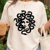 Medusa Head Illustration T-Shirt | Mythology Snake Hair Tee