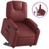 Recliner Chair with Rising Function Burgundy Artificial Leather
