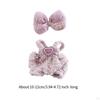 Puppe Clothesmini Plüsch Kleidung mit Bogen Kopfschmuck Handwerk Dress up Party Ornament DIY süße