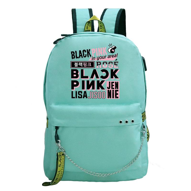 Blackpink Girl Group Backpack Junior High School High School Female Students Casual Large Capacity Schoolbag