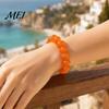 Damenarmband Perlen für Frauen, Bunte Acrylperlen Elastisches Damen Stretcharmband, Boho Sommer Strandurlaub Schmuck