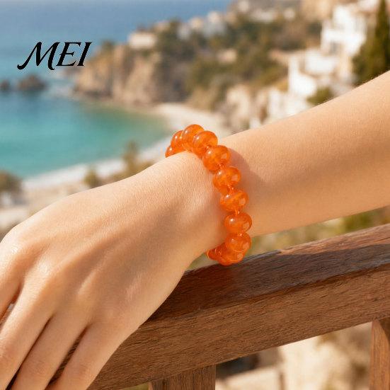 Damenarmband Perlen für Frauen, Bunte Acrylperlen Elastisches Damen Stretcharmband, Boho Sommer Strandurlaub Schmuck