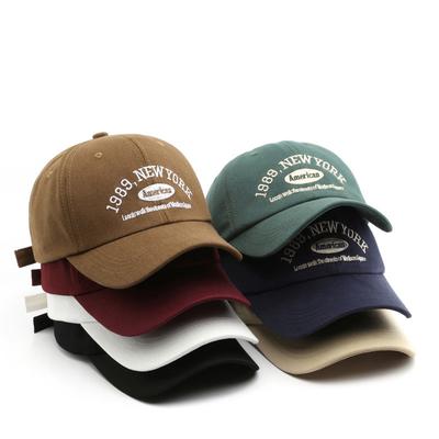 Vintage Baseball Cap Cotton Sunhat Fashion Embroidery 1989 New York Summer Outdoor Cap Unisex Couple Cap