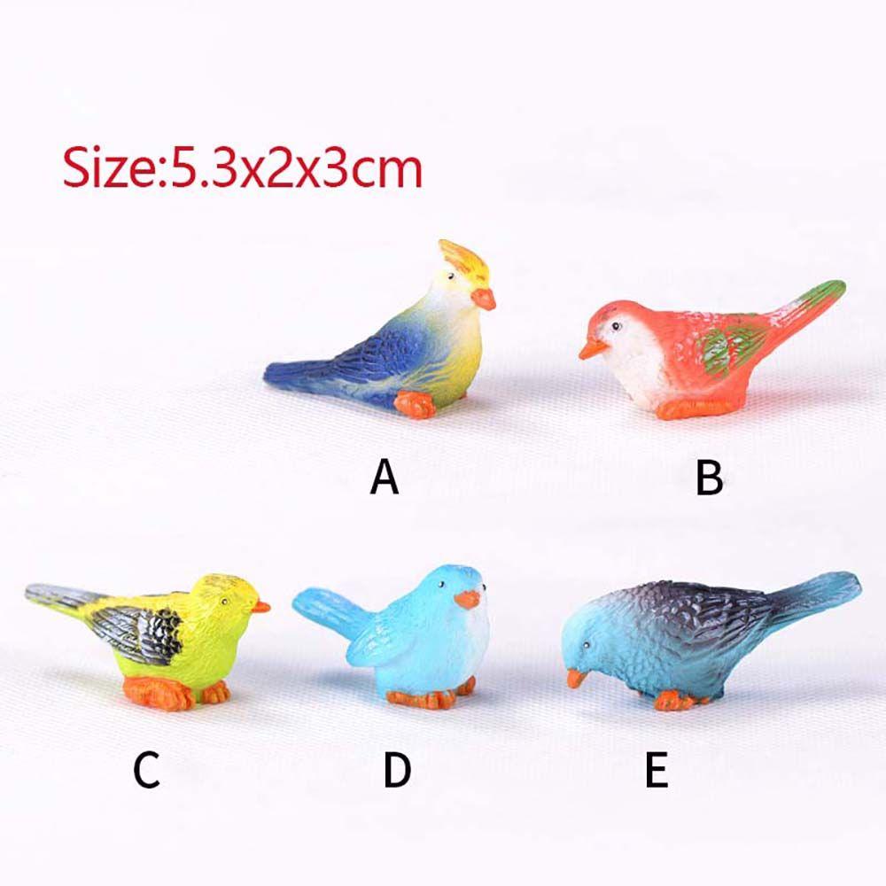 Miniaturki do Bajkowego Ogrodu Mini Ptaki Żywiczne Rzemiosło Dekoracje Ogrodowe DIY Rośliny Sukulentowe Figurki Bonsai Akcesoria