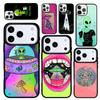 Hülle Case für iPhone 17 Air 16 Pro Max 15 Plus 11 13 Mini 14 12 Rückseite Handyhülle Ästhetik Cartoon Alien Weltraum