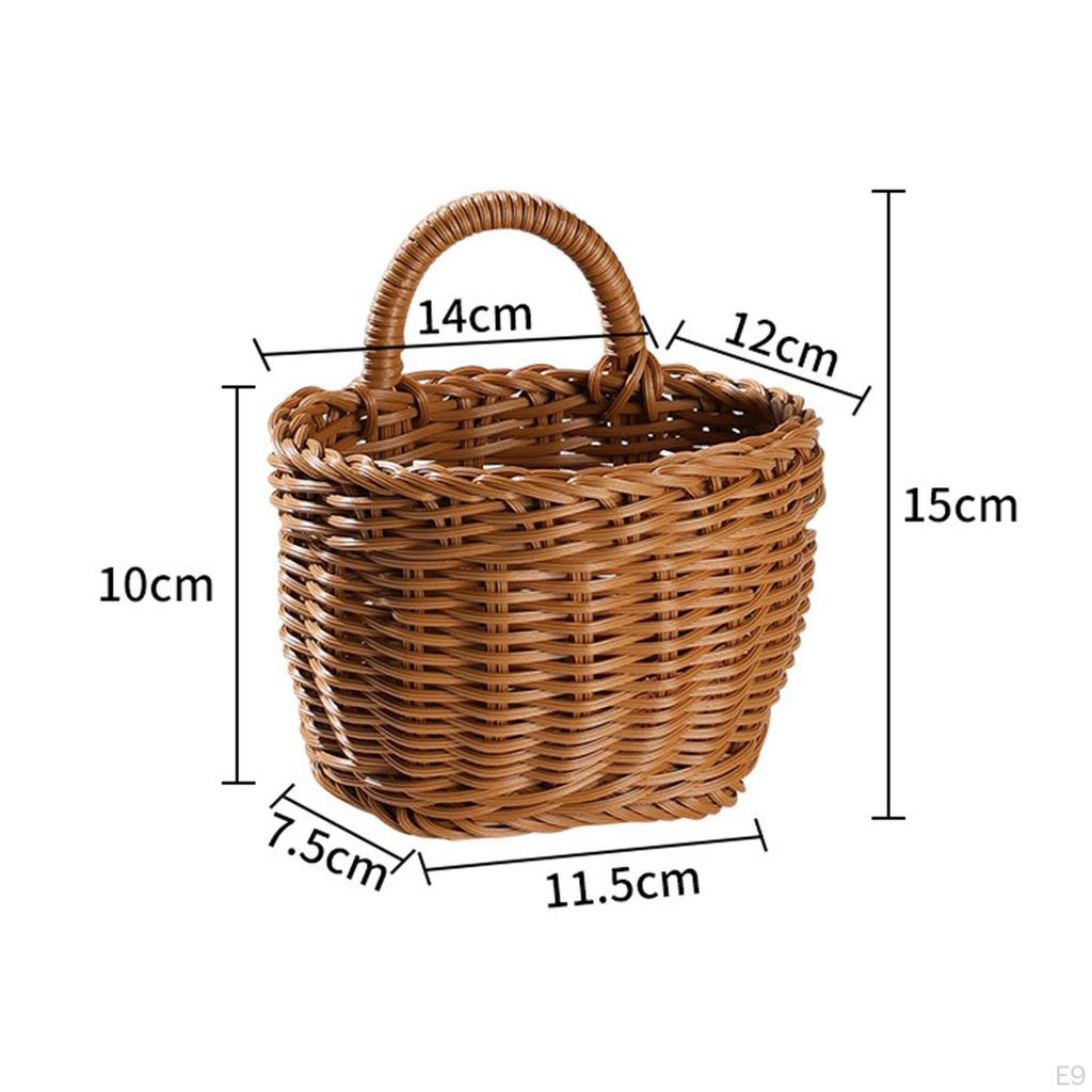 Hand Woven Hanging Storage Basket for , Key, Sunglasses, Wallet Decorative Organizer Garden