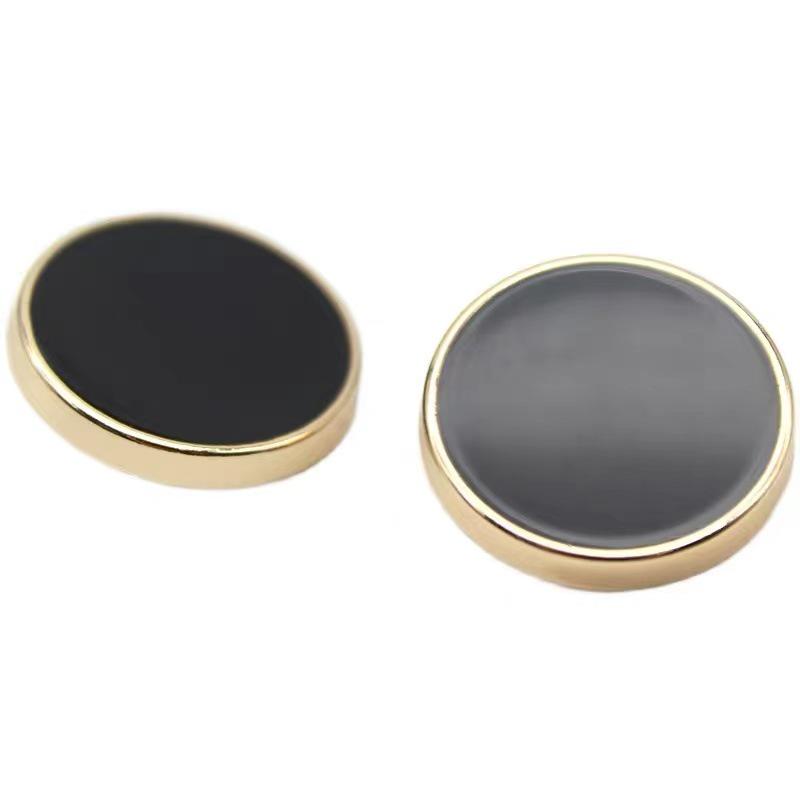 "Esstudió Gold & Silver Edged Black/White Metal Buttons for Wool Coats & Formal Suits"