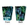 Blue-Green Lightning Glitch Game Controller Birthday Party Tableware Set