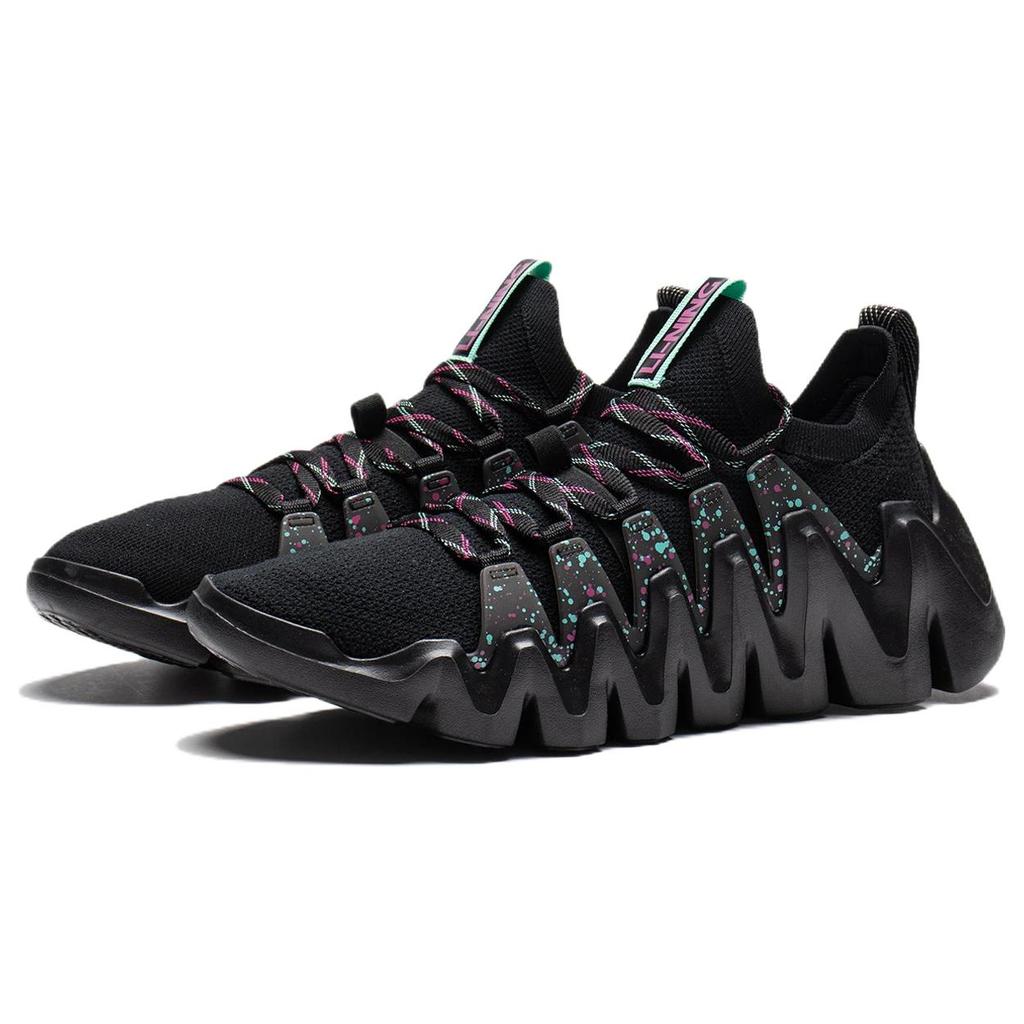 New LiNing Phantom Stinger Cushioning Anti Slip Wear Resistant Breathability Low Top Sports Casual Shoes Men's Black AZGS031-1