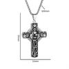 Eucharist Halo Grape Juice Cross Necklace Church Worship Jewelry Unisex Christian Accessory