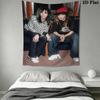 Bill Kaulitz E Tom Kaulitz Wall Tapestry Aesthetic Wall Hanging Printed Fabric Blanket Decorative Tapestries for Bedroom Living Room Home Decor